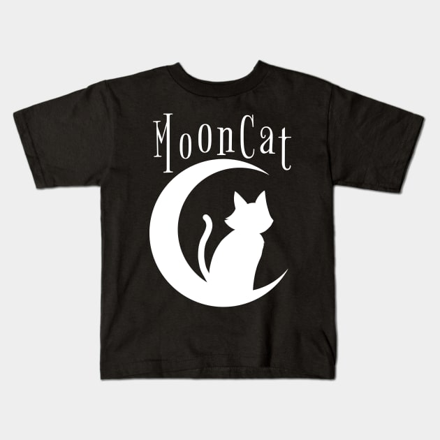 Moon Cat Kids T-Shirt by Orange-C